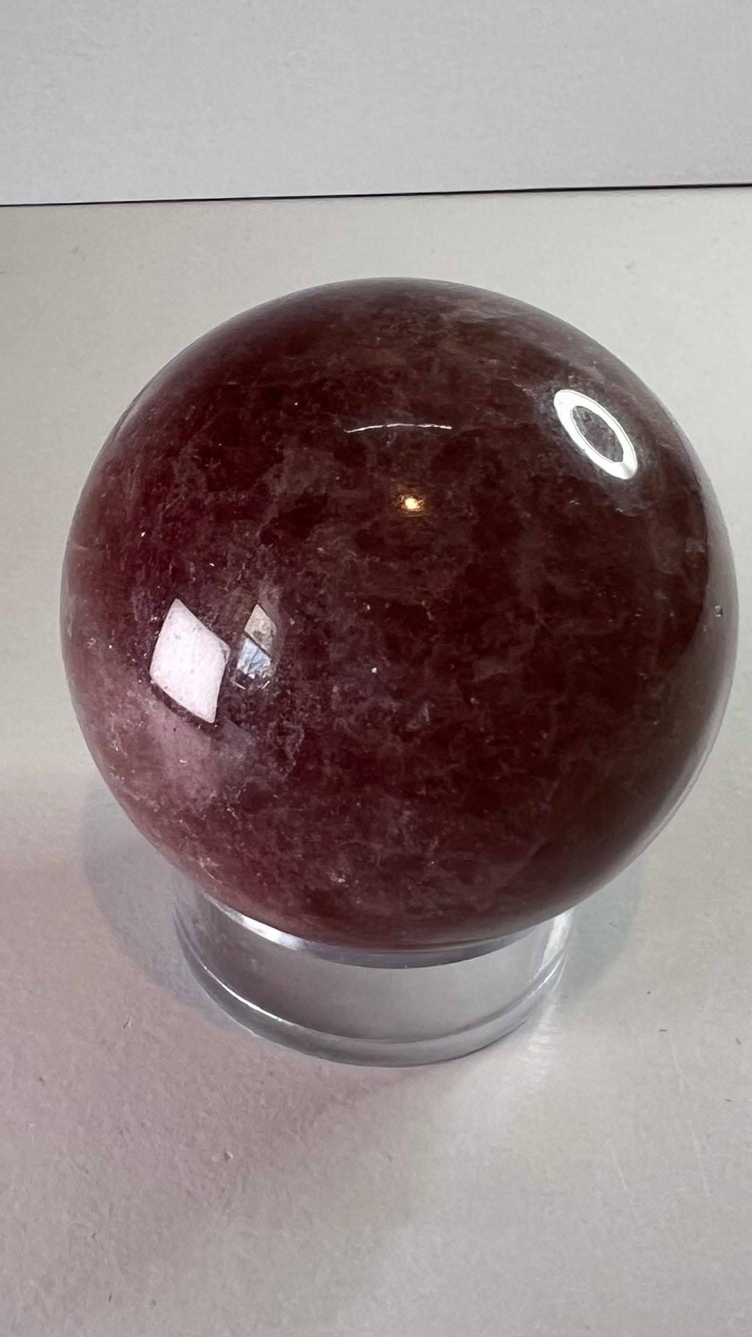 Strawberry quartz crystal sphere